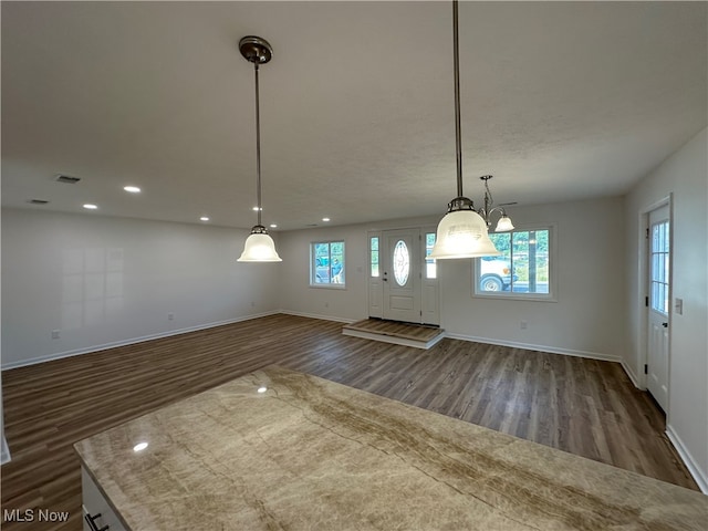 interior space featuring wood-type flooring