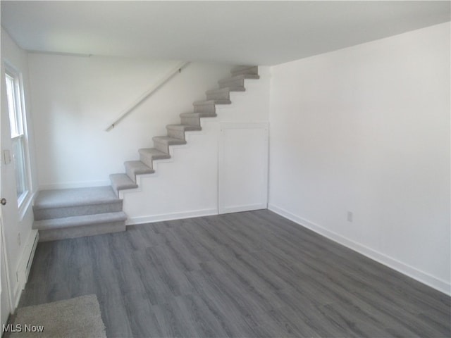 interior space with hardwood / wood-style floors