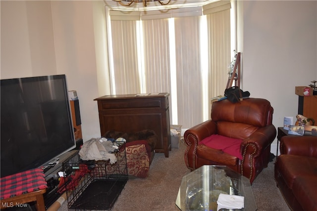 view of carpeted living room