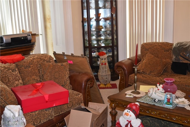 view of carpeted living room