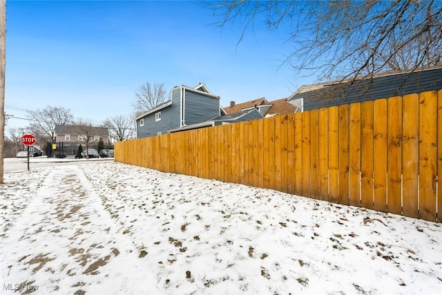 view of snowy yard