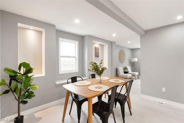 view of dining area