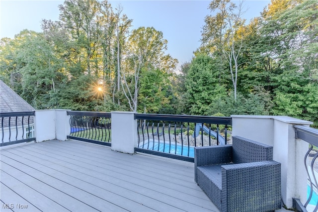 view of wooden deck