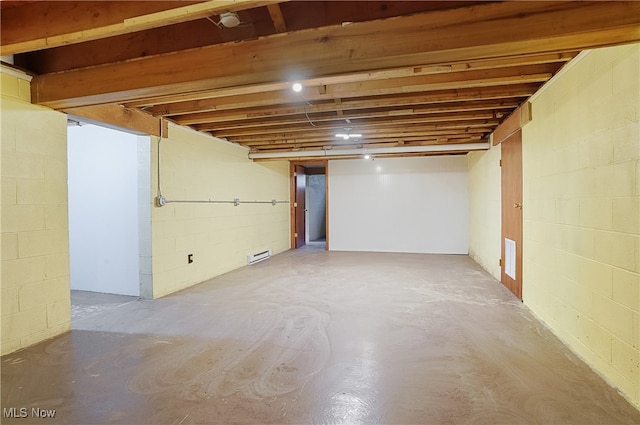 view of basement