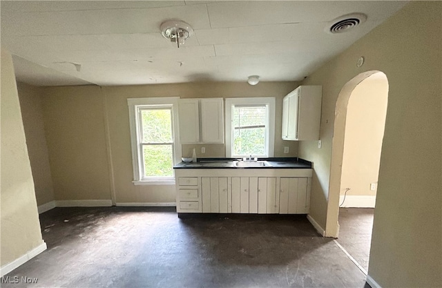 kitchen featuring white cabinetry and sink