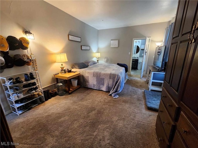 bedroom with carpet flooring