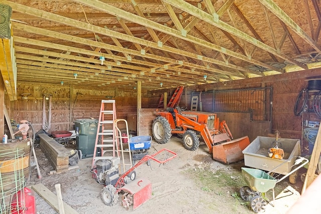 misc room featuring vaulted ceiling