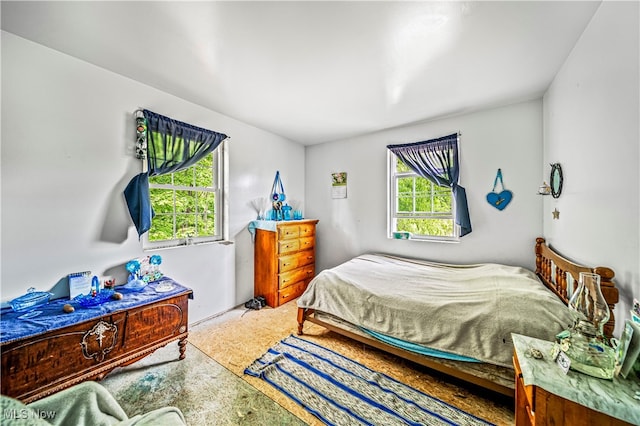 view of carpeted bedroom