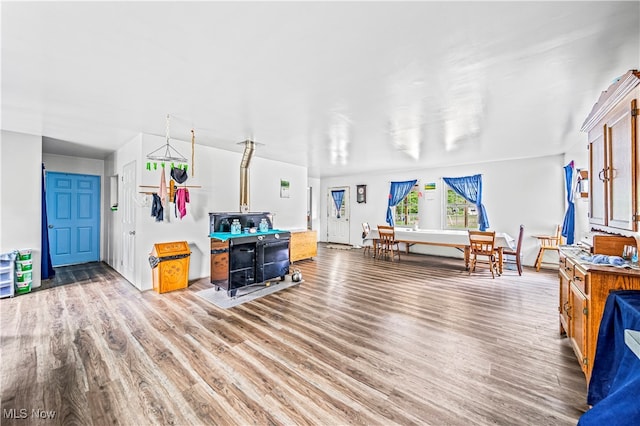 living room with light wood-type flooring