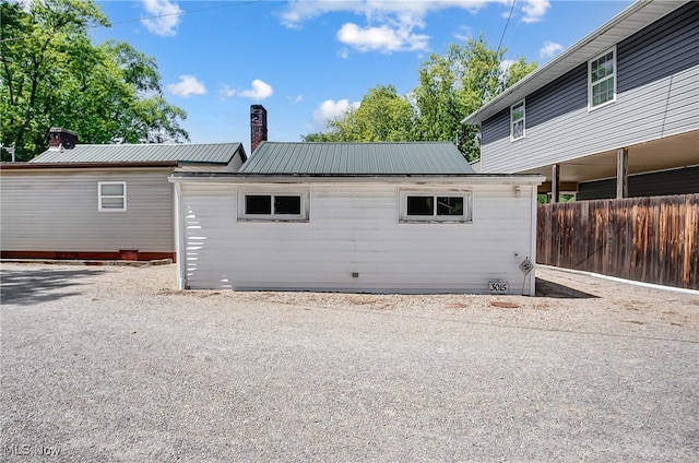 view of rear view of property