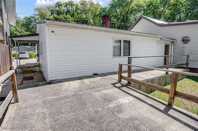 exterior space featuring a deck