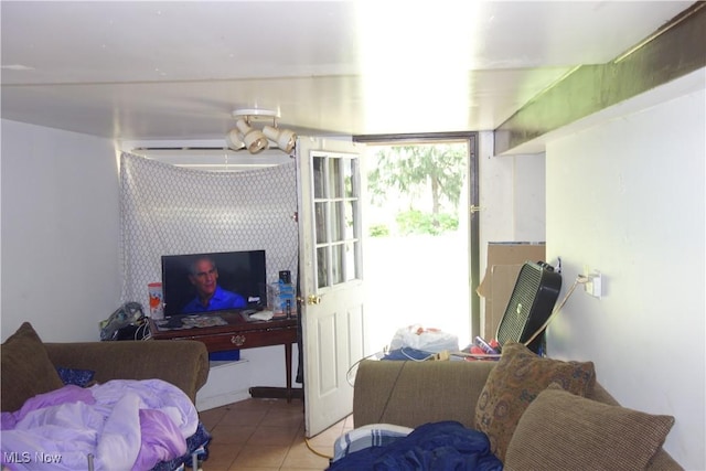 view of tiled living room