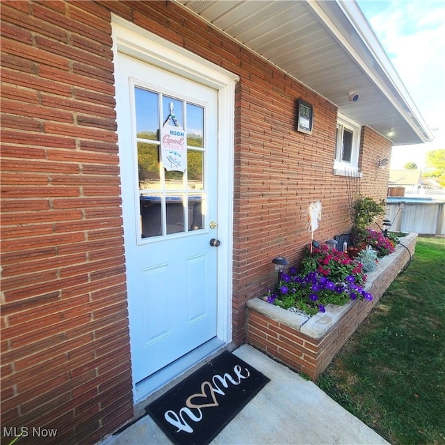 view of doorway to property