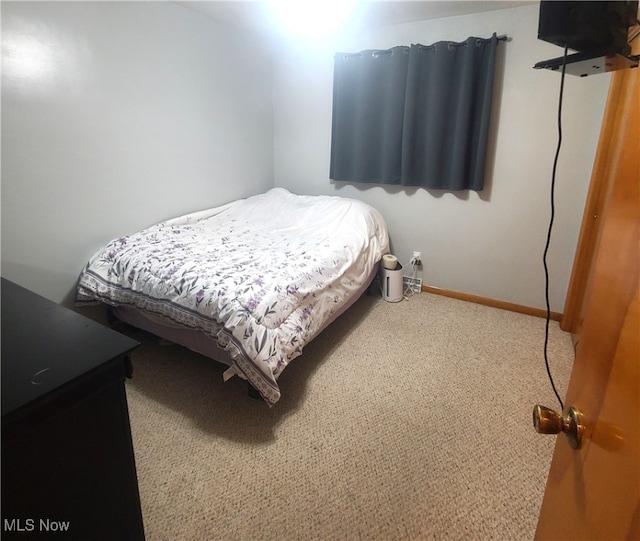 bedroom with carpet floors