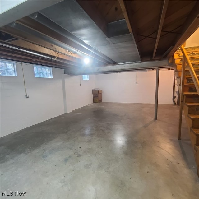 view of basement