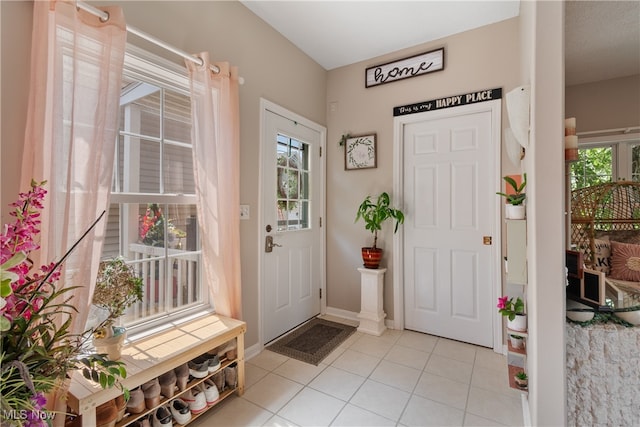 view of tiled entryway