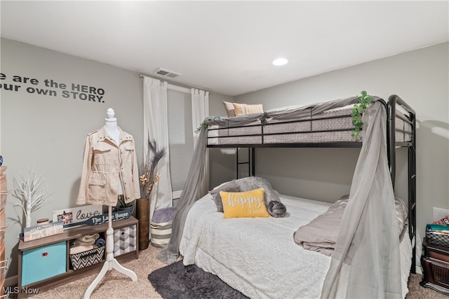 view of carpeted bedroom