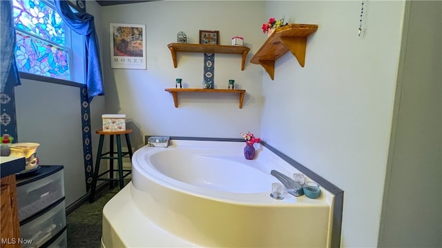 bathroom with a bath