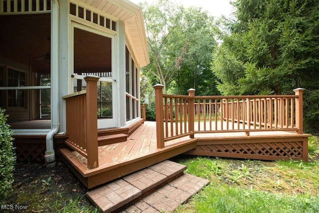 view of wooden terrace