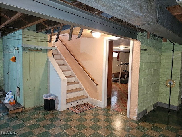 view of basement