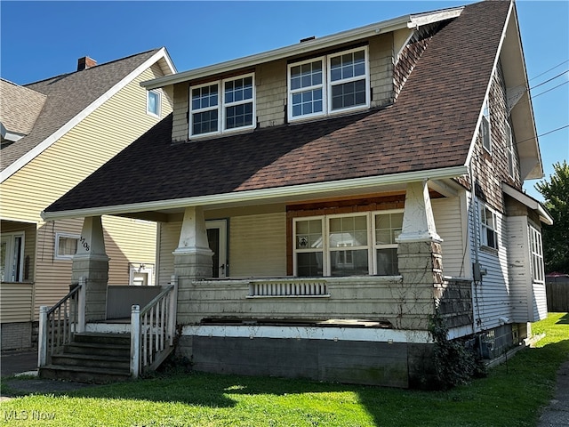 exterior space with covered porch