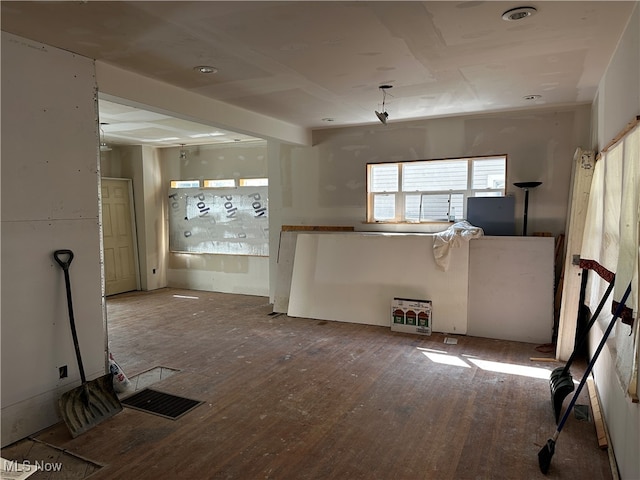 empty room featuring hardwood / wood-style floors