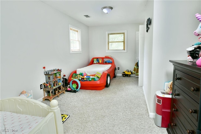 view of carpeted bedroom