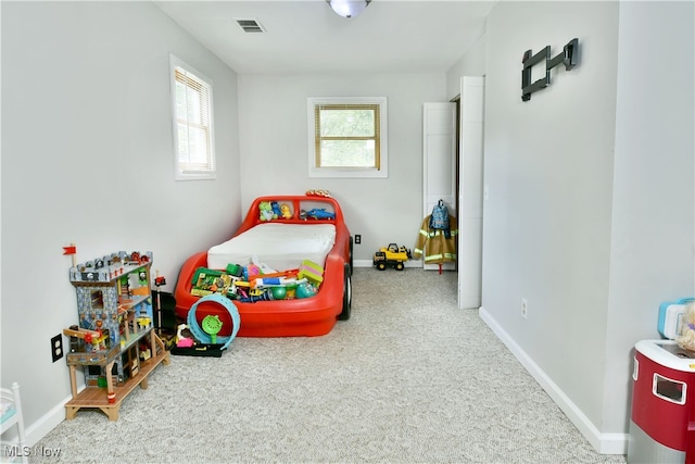 bedroom with carpet floors