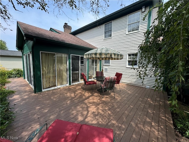 view of wooden deck