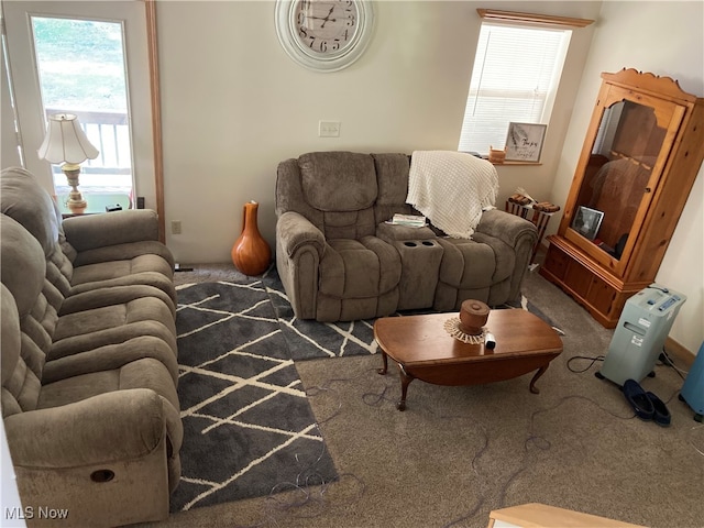 view of carpeted living room