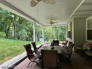 620 Bridgeview Ave, Chester, WV 26034 - view of patio / terrace with ceiling fan and outdoor dining area