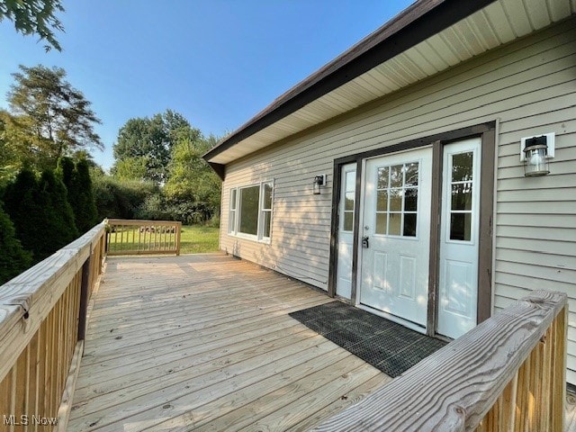 view of wooden deck