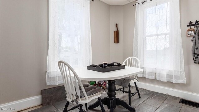 view of dining area