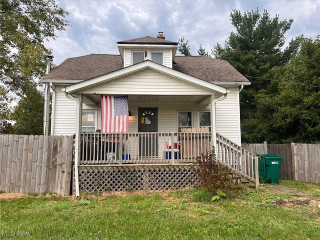 bungalow-style home featuring covered porch