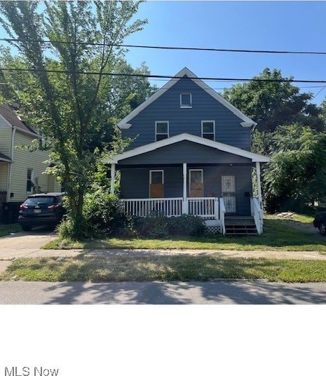 view of front of home featuring a porch