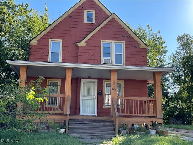 view of front of home with a porch