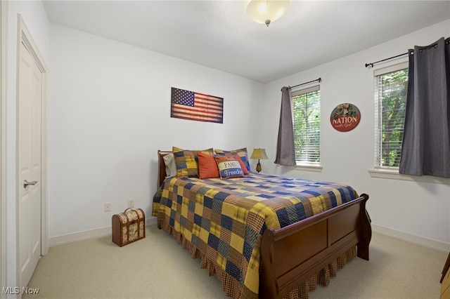 view of carpeted bedroom