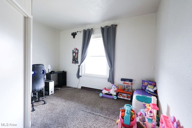 playroom with carpet floors