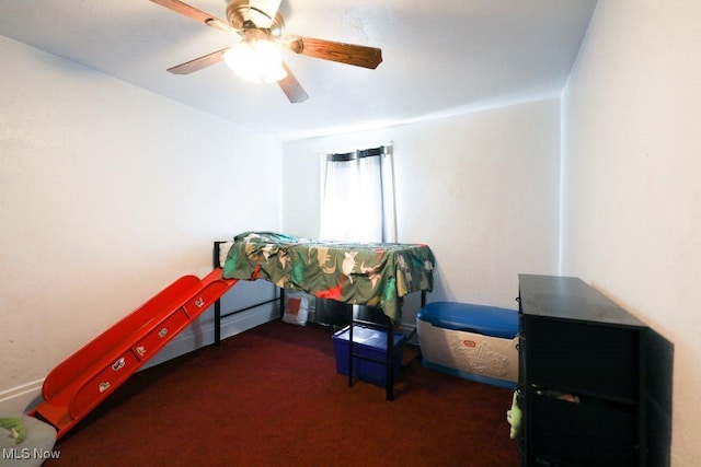 1631 Globe St, East Liverpool, OH 43920 - recreation room with carpet and ceiling fan