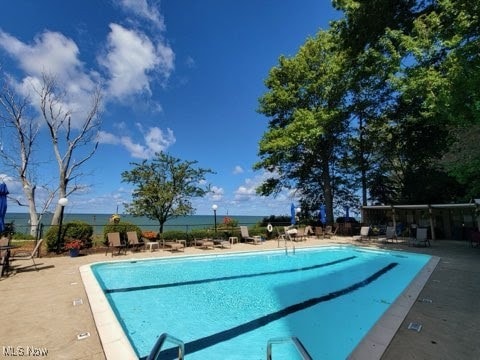 view of pool featuring a patio area