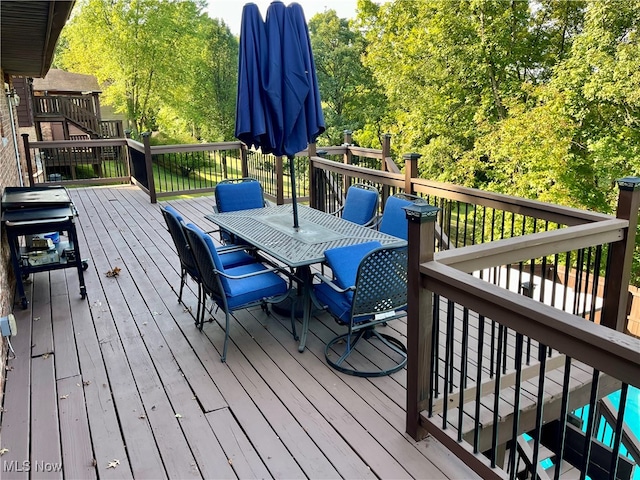 view of wooden terrace