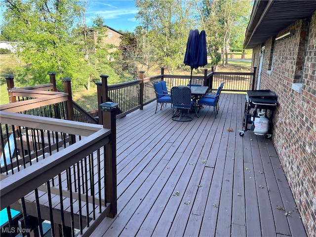 view of wooden terrace