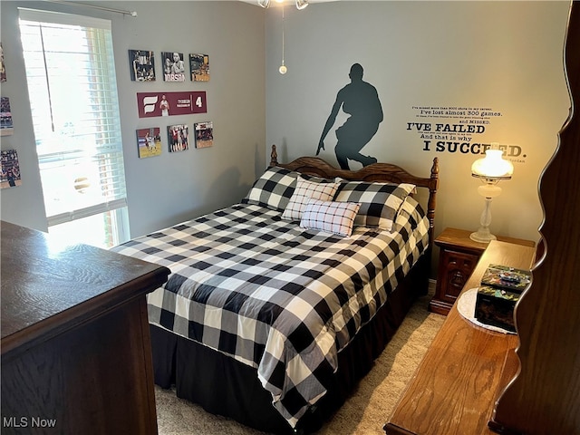 view of carpeted bedroom