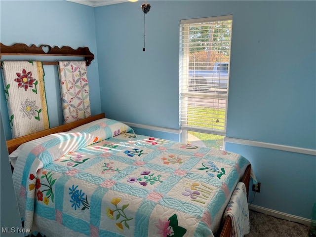 view of carpeted bedroom