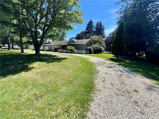 view of front of property with a front yard