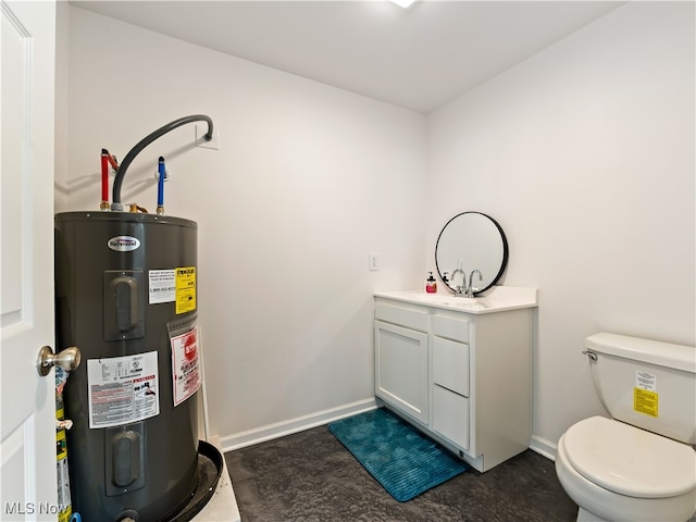 utility room with electric water heater