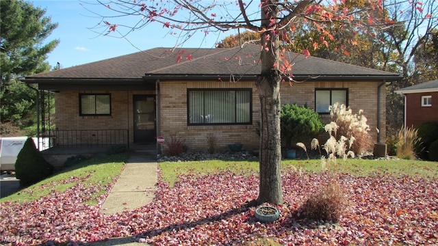 view of single story home