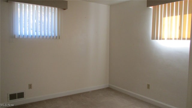 view of carpeted empty room