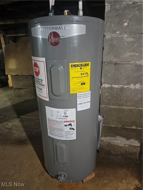 utilities featuring electric water heater