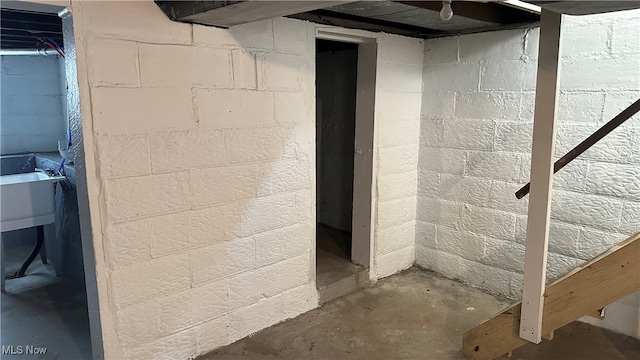 view of basement